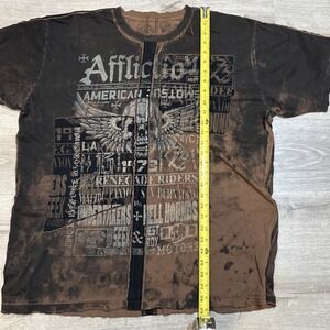 Affliction Live Fast Men's XXL T‎ Shirt Renegade Riders Skull with Wings AWESOME